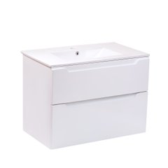 Тумбочка с раковиной для ванной Q-TAP Scorpio 81.5x60x46.5см подвесная белый QT1472TPВ8013080CW