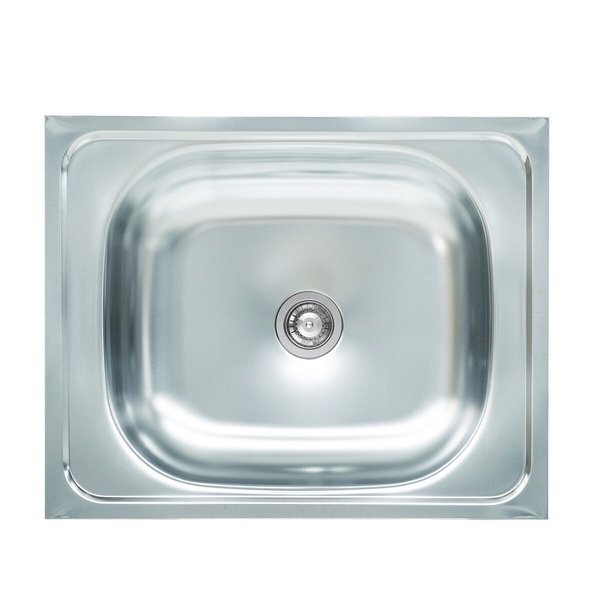 Мийка для кухні із нержавіючої сталі прямокутна накладна PLATINUM 4050 500x400x120мм глянцева 0.4мм без сифону PLS-A227