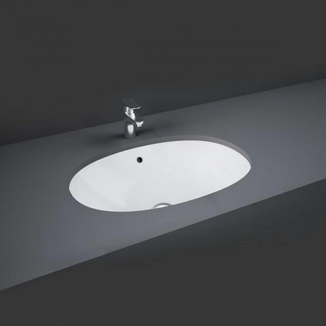 Умывальник врезной для ванны под столешницу 610мм x 460мм GEBERIT VariForm белый овальная 500.757.01.2