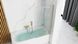 Шторка стеклянная для ванны универсальная 140x80см REA ELEGANT стекло прозрачное 5мм профиль золотой REA-W6601 4 из 6