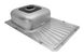Мийка для кухні із нержавіючої сталі прямокутна KRONER KRP 780x480x180мм мікротекстура 0.8мм із сифоном CV022785 5 з 5