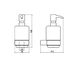 Дозатор для жидкого мыла EMCO Loft 0521 001 01 настенный на 250мл прямоугольный стеклянный хром 2 из 3