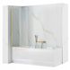 Шторка стеклянная для ванны универсальная 140x80см REA ELEGANT стекло прозрачное 5мм профиль золотой REA-W6601 1 из 6