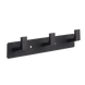 Держатель с крючками для полотенец MVM 211мм тройной прямоугольный металлический черный HA-05/3 BLACK 3 из 8