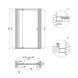 Двері скляні для душової ніші універсальні розпашні двосекційні Q-TAP Pisces 185x100см матове скло 5мм профіль білий PISWHI2091CP5 2 з 6