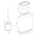Набор аксессуаров для ванной MVM №2 округлый пластиковый серый MVM-MH-02 white/gray 2 из 13