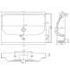 Умывальник подвесной в ванную 747мм x 480мм KOLO TRAFFIC белый прямоугольная L91175000 2 из 4
