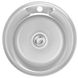 Мийка для кухні із нержавіючої сталі кругла LIDZ 490x490x160мм матова 0.6мм із сифоном LIDZ490A06SAT160 1 з 8