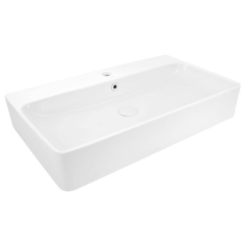 Раковина подвесная для ванны 710мм x 425мм Q-TAP белая прямоугольная QT1211K427W