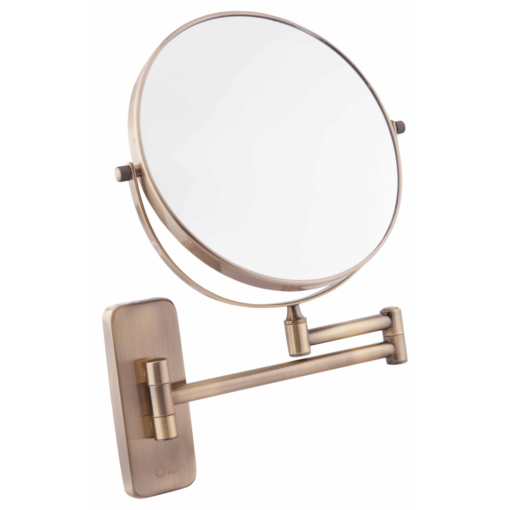Косметичне дзеркало для ванної Q-TAP Liberty бронза метал QTLIBANT1147