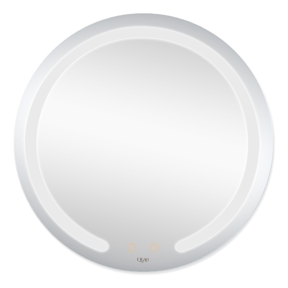 Зеркало круглое в ванную Q-TAP Mideya 59x59см c подсветкой сенсорное включение антизапотевание QT2078B802W