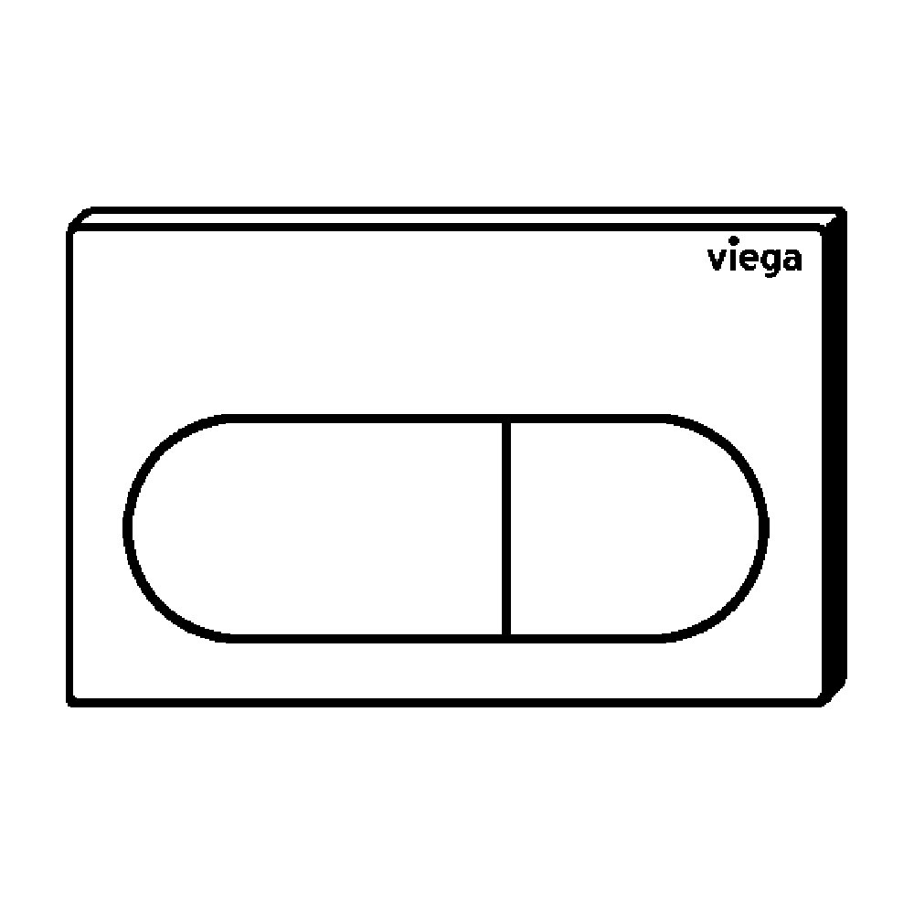 Кнопка слива для инсталляции VIEGA Prevista Visign for Life 6 пластиковая двойная глянцевая белая 773762
