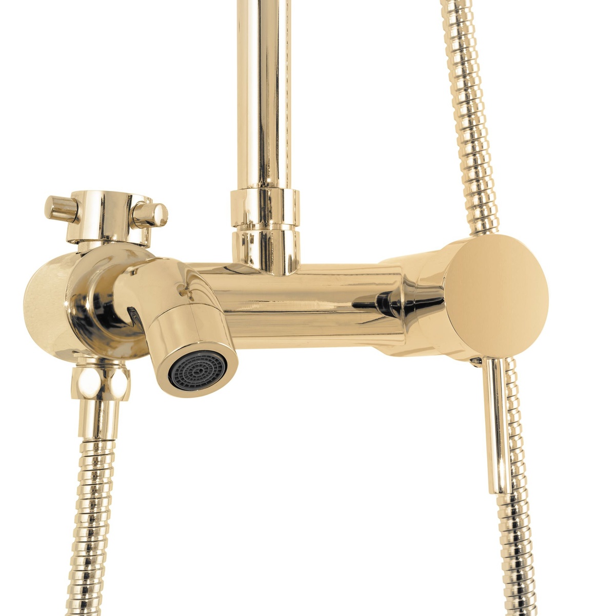 Душова система REA LUIS GOLD із верхнім душем та виливом латунна золото REA-P7006