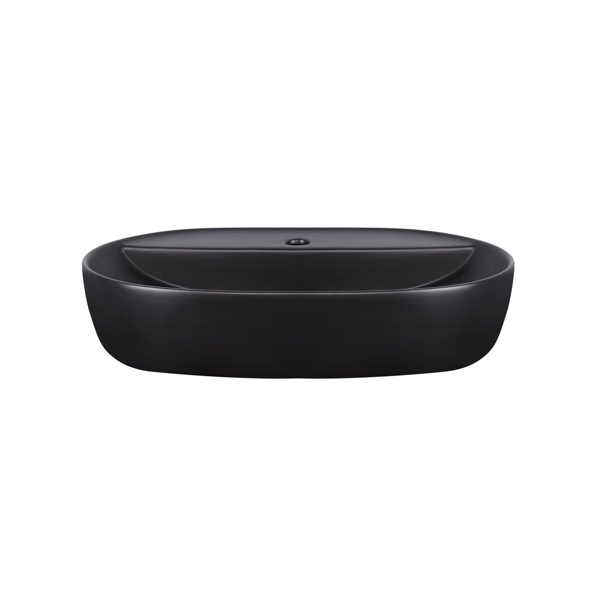Умывальник накладной Q-TAP Scorpio 600x400x120мм овальный черный QT142203MBMB