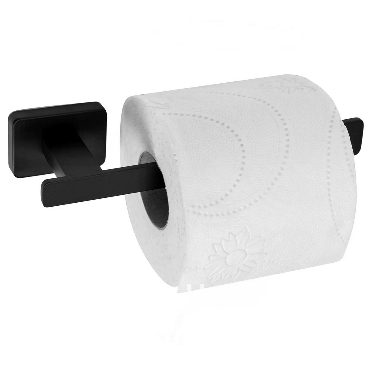 Держатель для туалетной бумаги REA OSTE 04 BLACK REA-80042 прямоугольный металлический черный