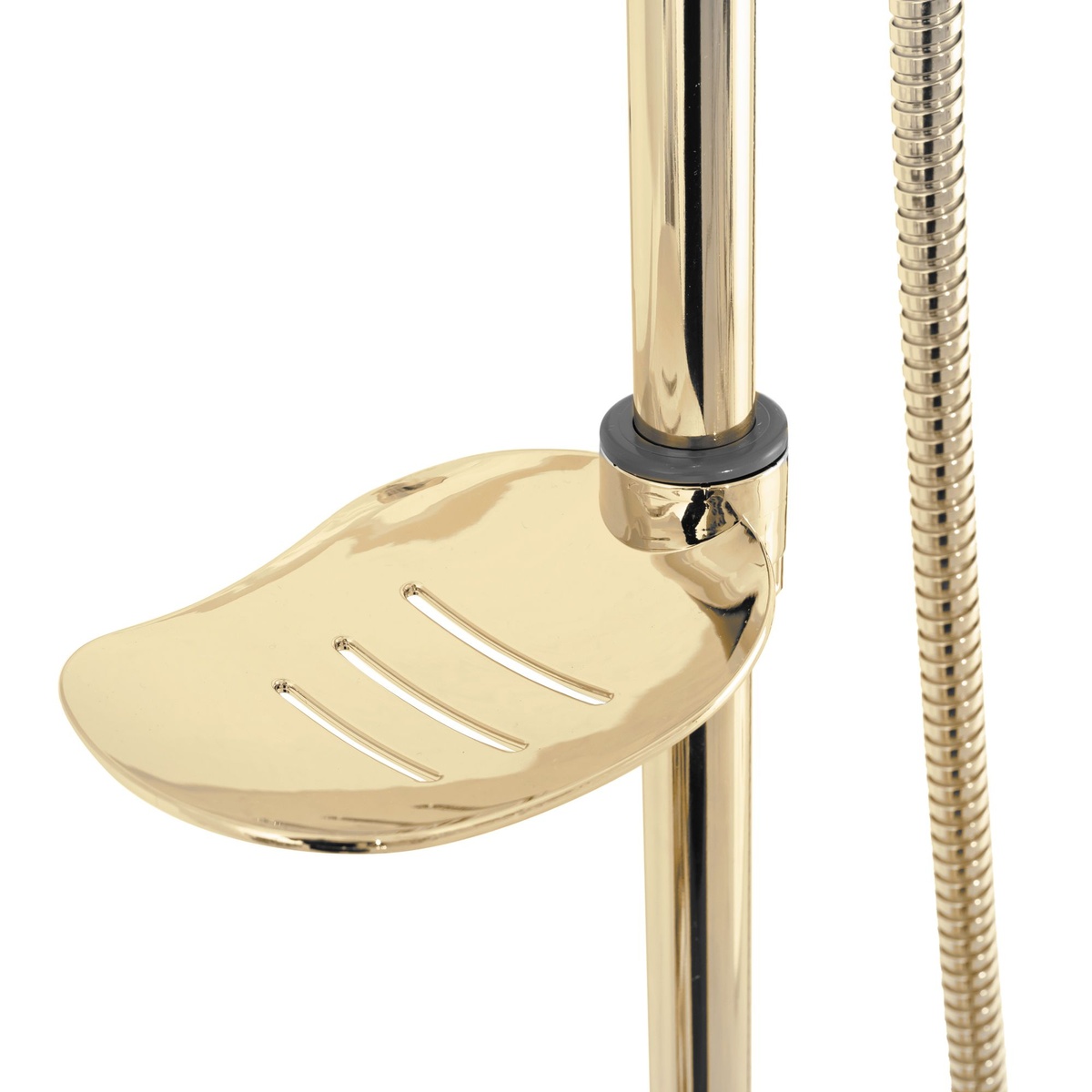Душевая система REA LUIS GOLD с верхним душем и изливом латунная золото REA-P7006