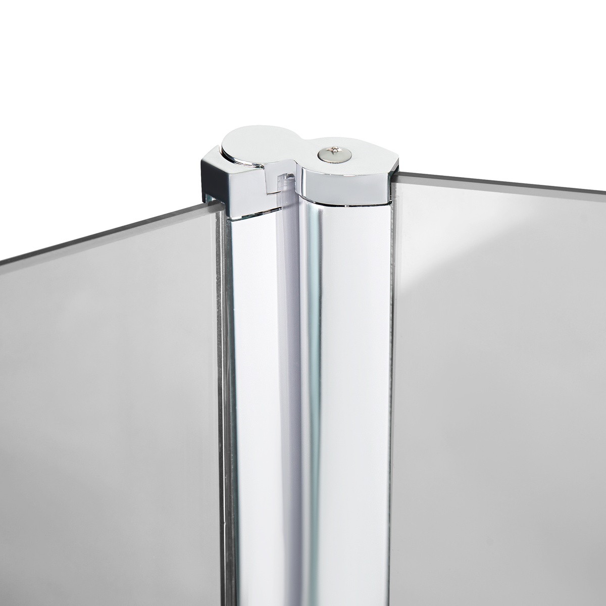 Шторка стеклянная для ванны двухсекционная распашная 142x119.5см LIDZ Brama стекло прозрачное 6мм профиль хром LBSS120140RCRMTR