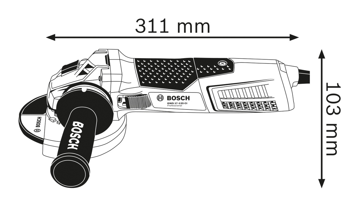 Шлифмашина угловая Bosch GWS 19-125 CI 125 мм 1900Вт 11500об·мин 2.5кг