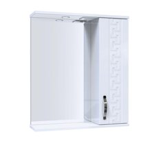 Шкафчик подвесной с зеркалом в ванную AQUARIUS ANTIK 55x70x17см c подсветкой с полочкой белый AQ-U1113084206