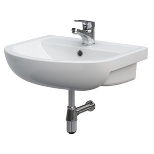 Умывальник подвесной CERSANIT Arteco 550x440x150мм полукруглый белый GZ-000009414