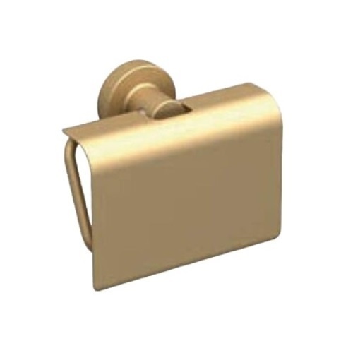 Тримач для туалетного паперу із кришкою SONIA Tecnoproject округлий металевий золото 183494