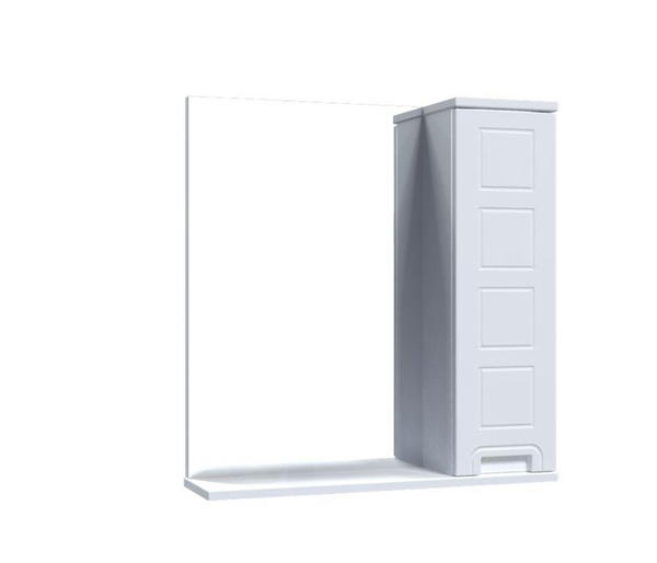 Шкафчик подвесной с зеркалом в ванную AQUARIUS SIMFONIYA 65x70x17см с полочкой белый AQ-U1112370502