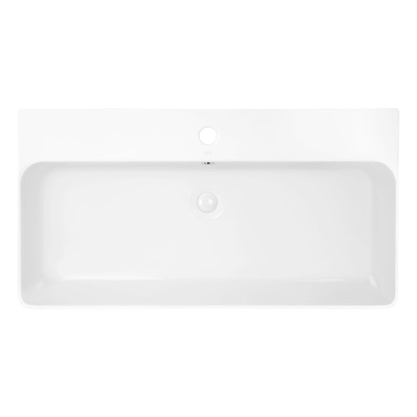 Умивальник підвісний / накладний у ванну 805мм x 425мм Q-TAP Nando білий прямокутна QT1211K419W