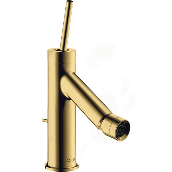 Cмеситель для гигиенического душа HANSGROHE AXOR Starck на биде с джойстиком золотой латунь с донным клапаном 10211990