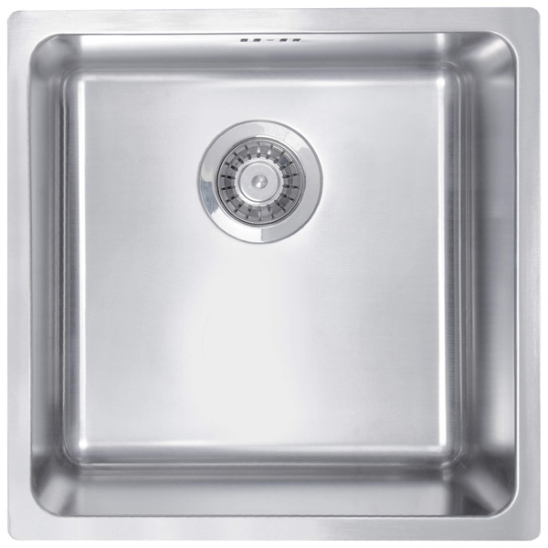 Мийка для кухні із нержавіючої сталі квадратна DEANTE Egeria 440x440x200мм матова 1мм із сифоном ZPE_010B