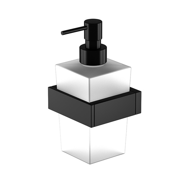 Дозатор для жидкого мыла настенный STEINBERG Serie 460 черный 300мл стекло 460 8001 S