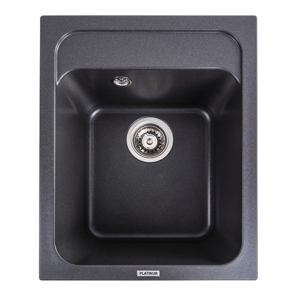 Мийка для кухні гранітна прямокутна PLATINUM 4050 KORRADO 400x500x200мм без сифону сіра PLS-A40807