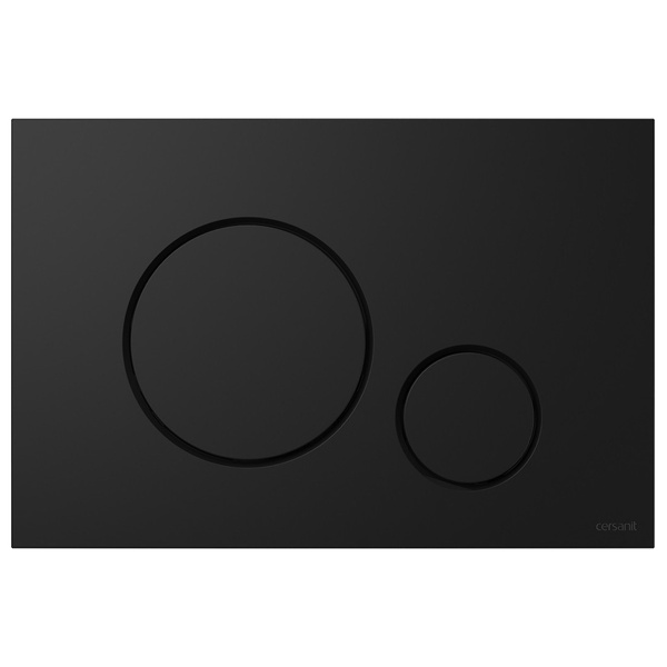 Кнопка слива для инсталляции CERSANIT OPTI В2 пластиковая двойная матовая черная 000025841