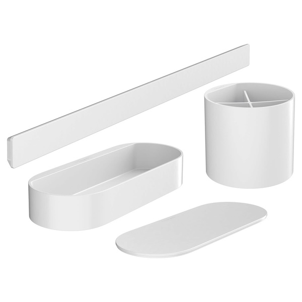 Комплект аксесуарів для ванної HANSGROHE WallStoris округлий пластиковий білий 27968700