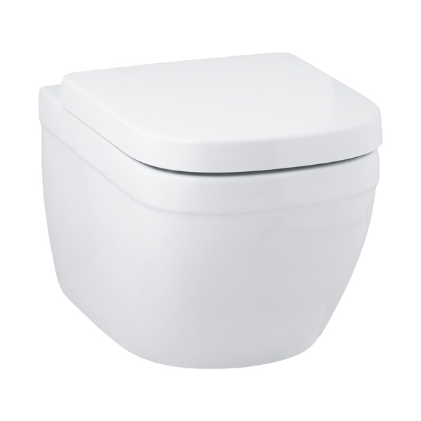 Унітаз підвісний безобідковий білий GROHE Euro Ceramic із сидінням з мікроліфтом 39328000_39330001