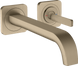 Зовнішня частина змішувача для умивальника одноважільний настінного монтажу без прихованої частини HANSGROHE AXOR Citterio E сатин латунь 36106820 1 з 2