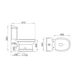 Унітаз-компакт підлоговий білий VOLLE LEONOR кришка мікроліфт випуск в стіну 13-19-030 2 з 2