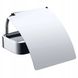 Тримач для туалетного паперу із кришкою BEMETA SOLO округлий металевий хром 139112012 1 з 2