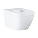 Унітаз підвісний безобідковий білий GROHE Euro Ceramic із сидінням з мікроліфтом 39328000_39330001 4 з 9
