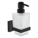 Дозатор для жидкого мыла VOLLE CUADRO 2536.230104 настенный на 330мл прямоугольный стеклянный черный 1 из 2