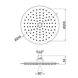 Встроенный верхний душ круглый LIDZ 51 10 245мм хром нержавеющая сталь LIDZCRM511010325 2 из 5