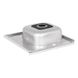 Кухонна мийка сталева квадратна накладна LIDZ 605мм x 605мм мікротекстура 0.6мм із сифоном LIDZ6060RDEC06 5 з 7