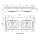 Умивальник підвісний RAVAK CHROME 120x490x165мм прямокутний на дві чаші білий XJG01112000 2 з 6
