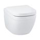 Унитаз подвесной безободковый белый GROHE Euro Ceramic с сиденьем с микролифтом 39328000_39330001 1 из 9