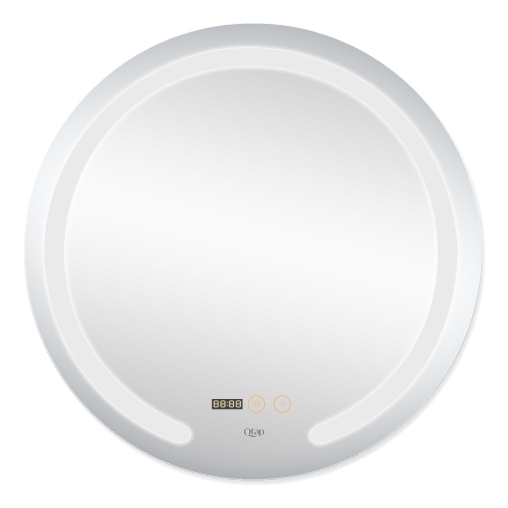 Зеркало круглое в ванную Q-TAP Mideya 59x59см c подсветкой сенсорное включение антизапотевание QT2078F802W