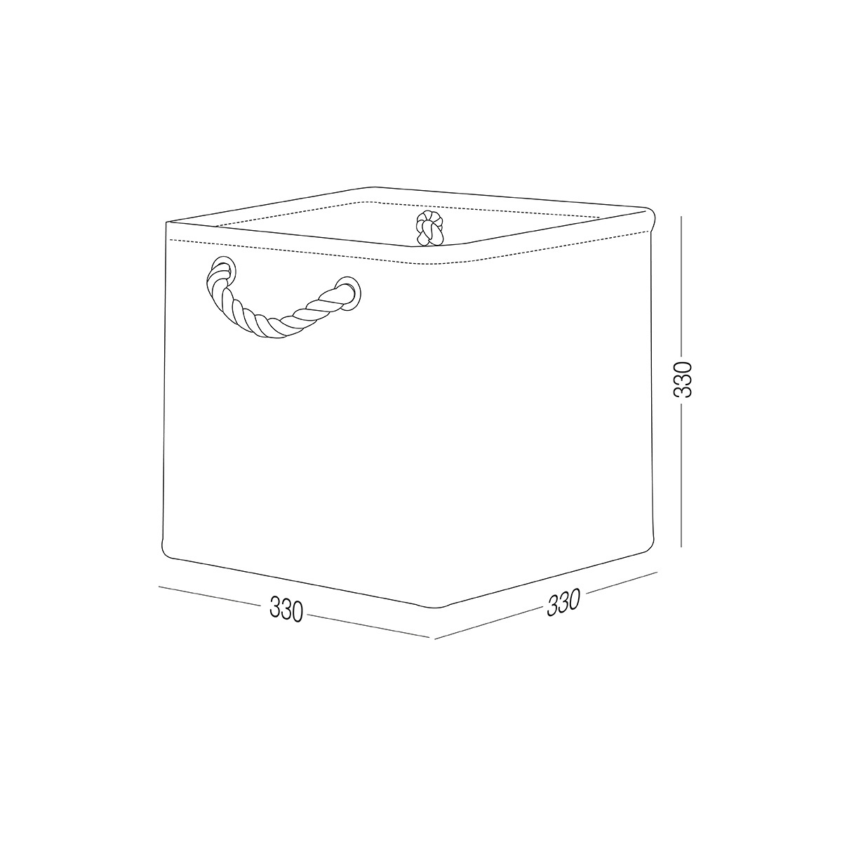 Ящик для хранения MVM тканевый серый 330x330x330 TH-12 L GRAY
