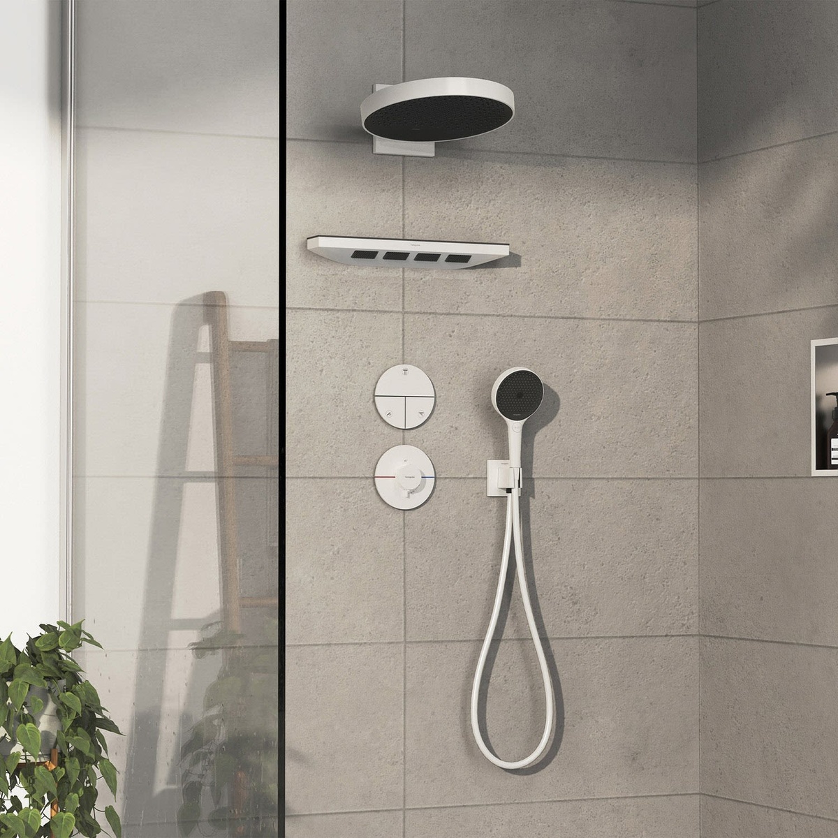 Переключатель потока HANSGROHE ShowerSelect Comfort S скрытого монтажа латунный белый 15558700