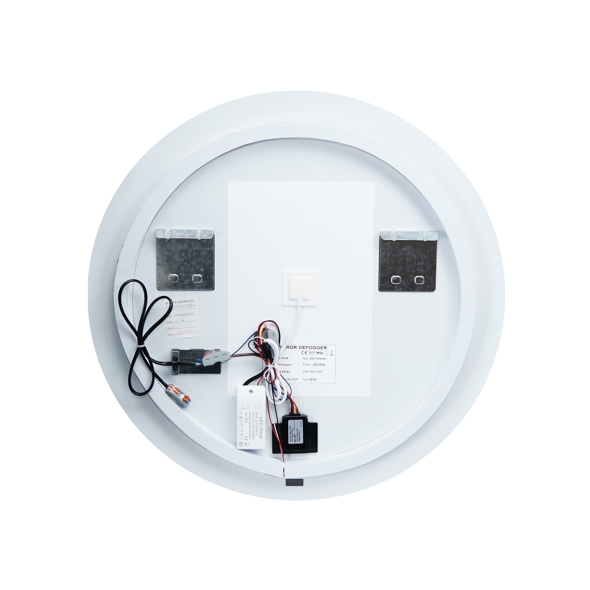 Дзеркало кругле у ванну Q-TAP Scorpio 59x59см із підсвіткою сенсорне увімкнення антизапотівання QT14782001W
