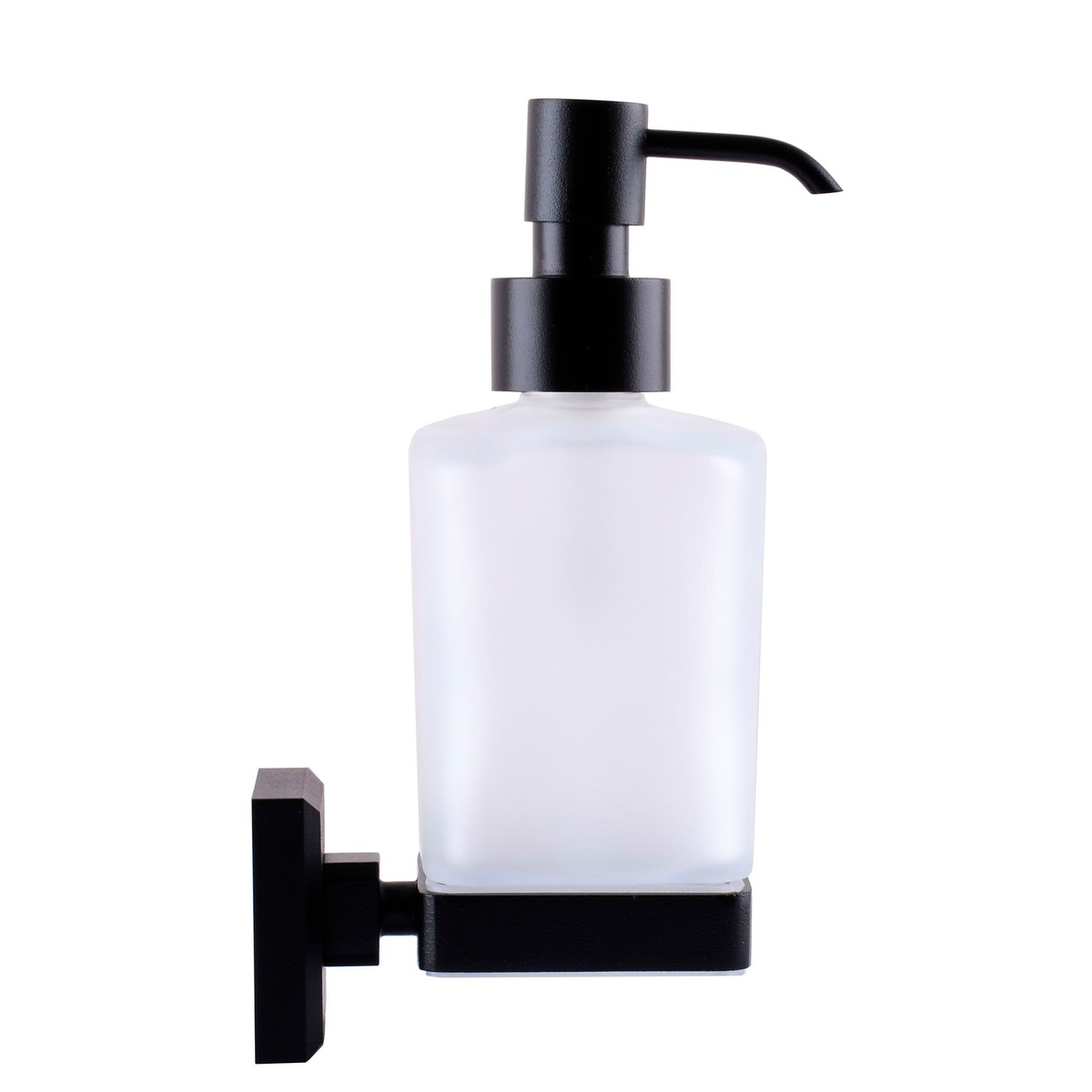 Дозатор для жидкого мыла настенный TOPAZ TKB 9933A-BL черный 200мл стекло 000021297