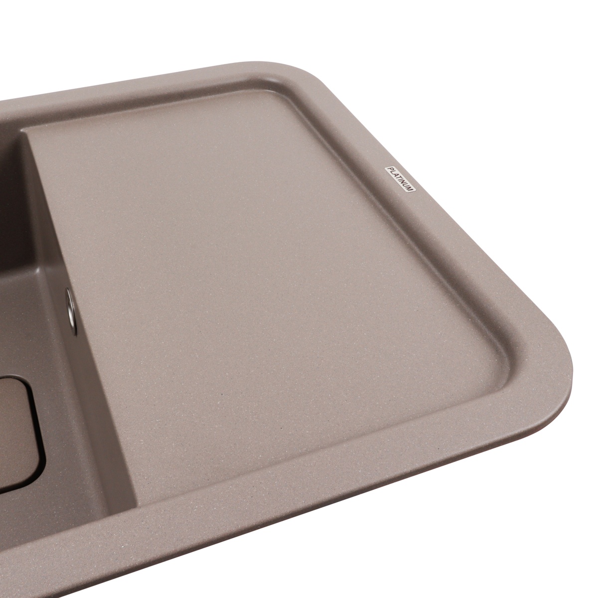 Мийка для кухні гранітна прямокутна PLATINUM 7850 CUBE 775x505x180мм без сифону коричнева PLS-A38112