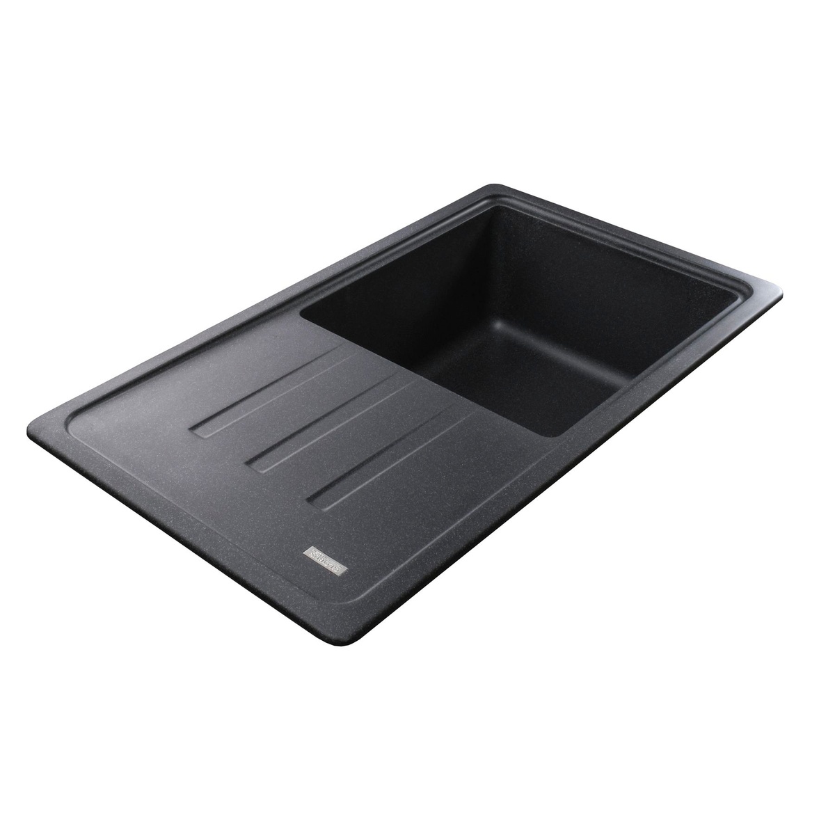 Кухонна мийка керамогранітна прямокутна GLOBUS LUX LUGANO 435мм x 780мм чорний без сифону 000008848